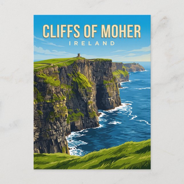 Carte Postale Falaises de Moher Irlande (Devant)