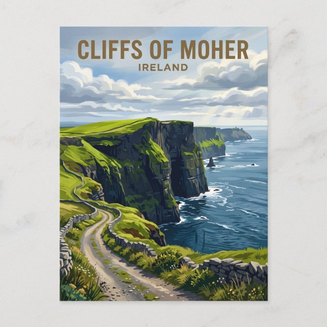 Carte Postale Falaises de Moher Irlande (Devant)