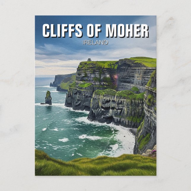Carte Postale Falaises de Moher Irlande Voyage (Devant)