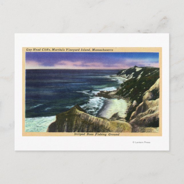 Carte Postale Falaises De Tête De Gay, Terrain De Pêche De Basse (Devant)
