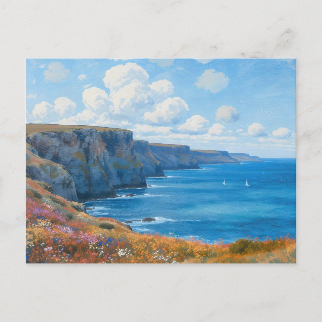 Carte Postale "Falaises d'Endless Horizon" - Un paysage marin ga (Devant)