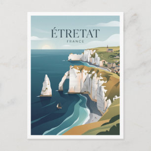 Carte Postale Falaises d'Étretat France