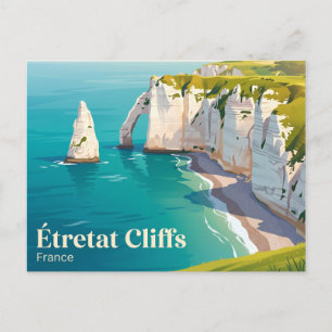 Carte Postale Falaises d'Étretat, Normandie France