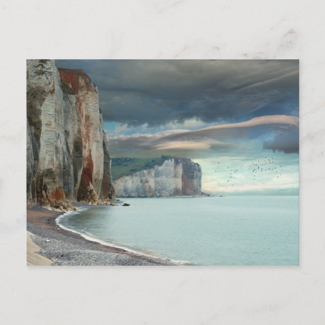 Carte Postale Falaises du paysage marin de Normandie (Devant)