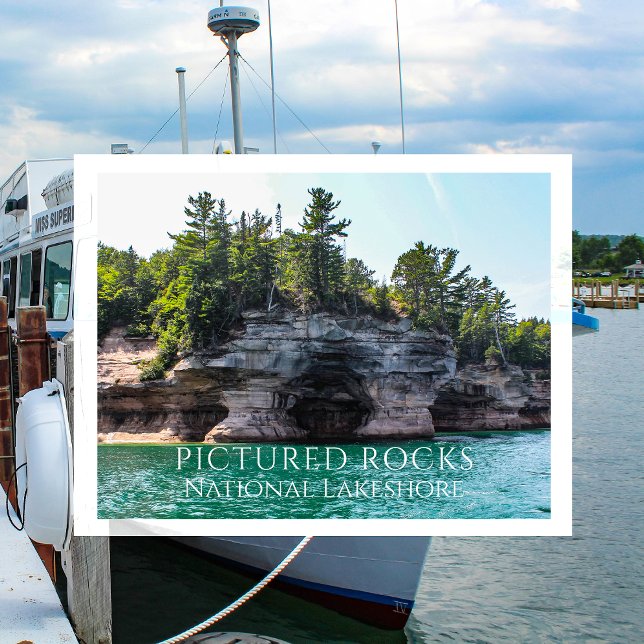 Carte Postale Falaises, Grottes, Lac Supérieur, Pictured Rocks,  (Créateur téléchargé)