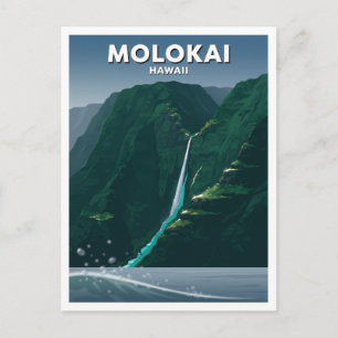 Carte Postale Falaises marines septentrionales de Molokai Kaunak