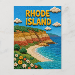Carte Postale Falaises Mohegan de Rhode Island Moderne KLAYKOO
