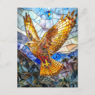 Carte Postale Falcon S'Élevant Sur Le Paysage