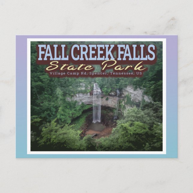 CARTE POSTALE FALL CREEK FALLS STAPARK - TENNESSEE USA (Devant)