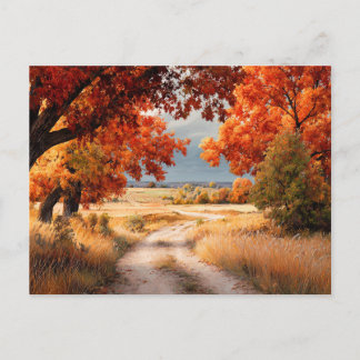 Carte Postale Fall Nature Scene AutumnFall Leaves Landscape