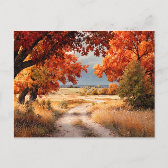 Carte Postale Fall Nature Scene AutumnFall Leaves Landscape (Devant)