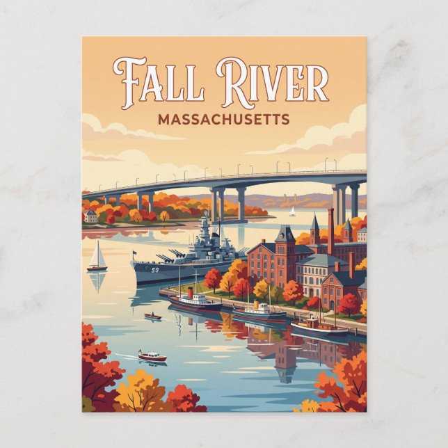 Carte Postale Fall River, Massachusetts (Devant)