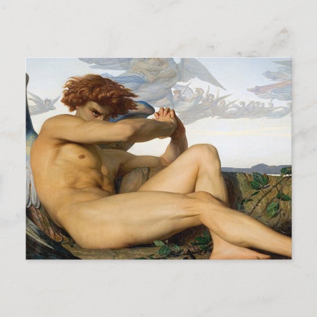 Carte Postale Fallen Angel Alexandre Cabanel Original (Devant)