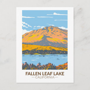 Carte Postale Fallen Leaf Lake Californie en automne vintage