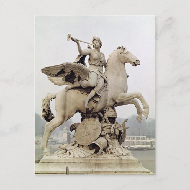 Carte Postale Fame Riding Pegasus 1699-1702 (Devant)