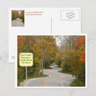 Carte Postale Fameuse route Jen Jensen à Door County, Wi.