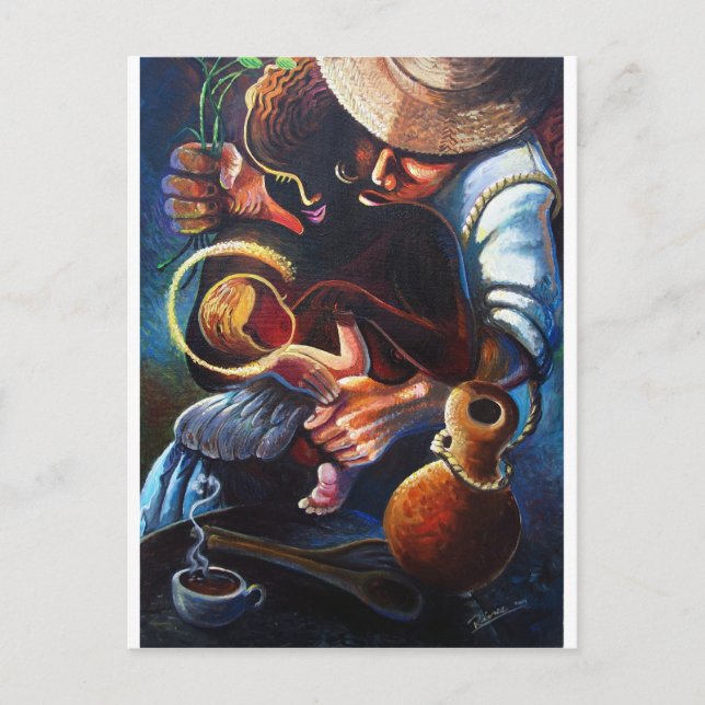 Carte Postale familia2moderne art latin (Devant)