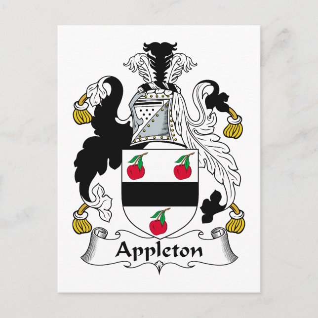 Carte Postale Famille Appleton Crest (Devant)