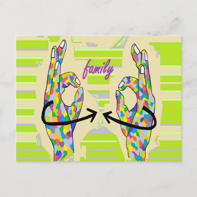 CARTE POSTALE FAMILLE ASL (Devant)