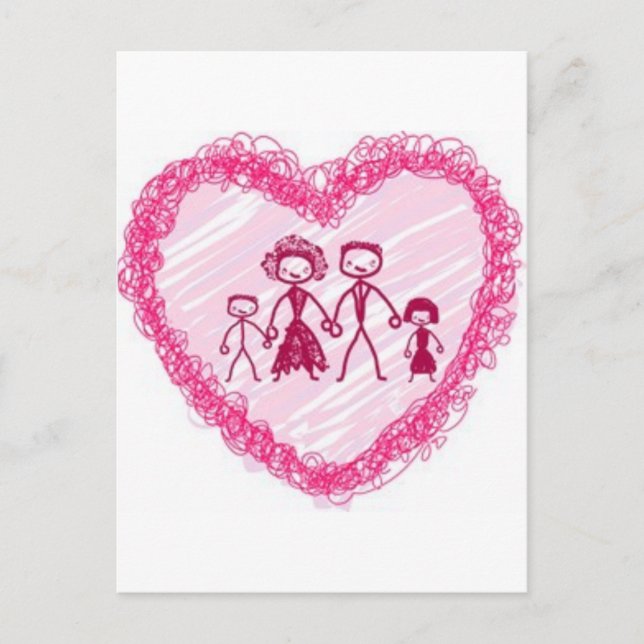 Carte Postale famille cardiaque (Devant)