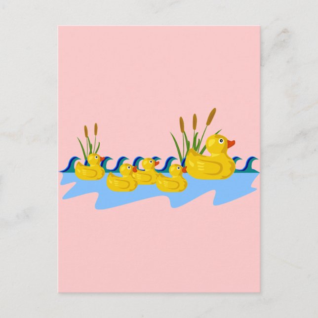 Carte Postale Famille de canards (Devant)