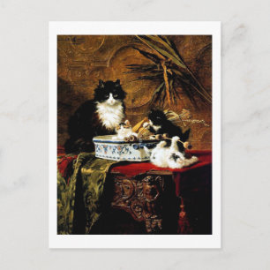 Carte Postale Famille de chats, Henriëtte Ronner-Knip