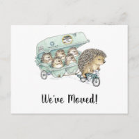 Famille de Hérisson mignon Nous avons déménagé