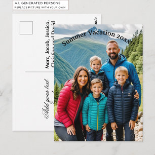 Carte Postale Famille de photo personnalisée 1
