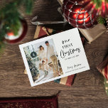 Carte Postale Famille de photos de Noël | Notre premier Noël<br><div class="desc">Famille de photos de Noël | Notre premier Noël</div>