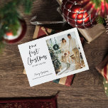 Carte Postale Famille de photos de Noël | Notre premier poste de<br><div class="desc">Famille de photos de Noël | Notre premier Noël</div>