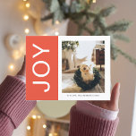 Carte Postale Famille de photos de Noël | Orange Joy Holiday<br><div class="desc">Famille de photos de Noël | Orange Joy Holiday</div>