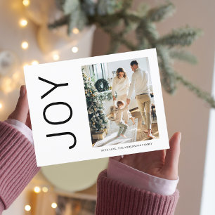 Carte Postale Famille de photos de Noël   Vacances de joie simpl