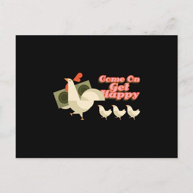 Carte Postale Famille de poulets (Devant)