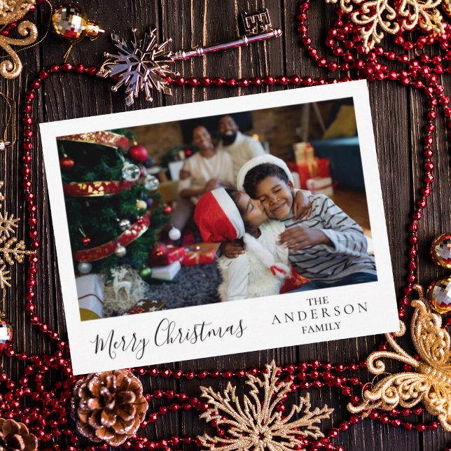 Carte Postale Famille de sapins de Noël personnalisés (Créateur téléchargé)