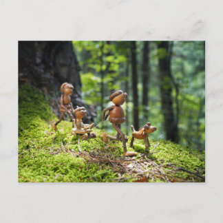 Carte Postale Famille d'elfes d'Acorn à pied
