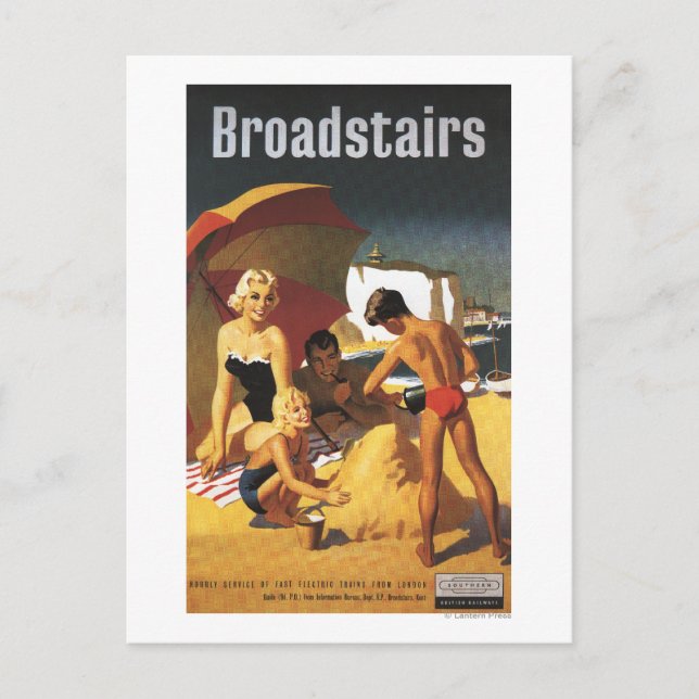 Carte Postale Famille des chemins de fer britanniques du sud sur (Devant)