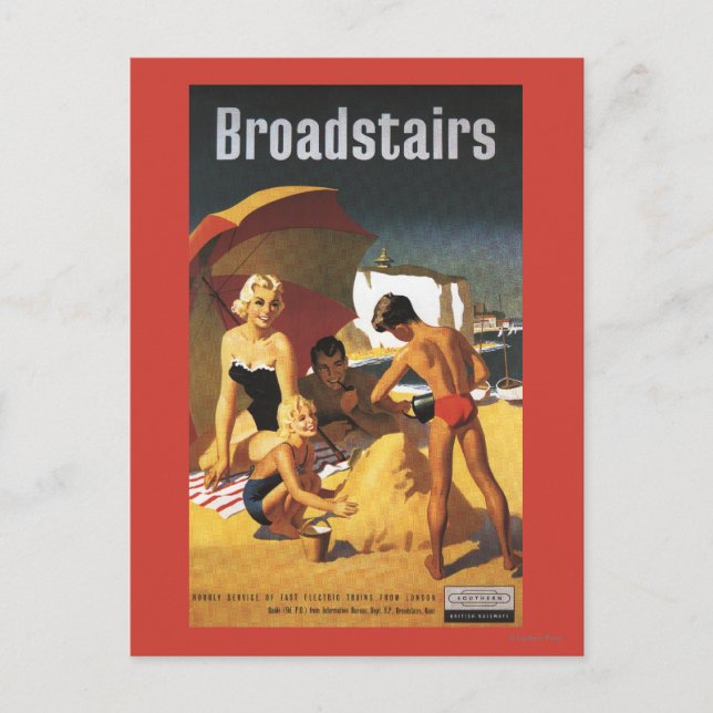 Carte Postale Famille des chemins de fer britanniques du sud sur (Devant)