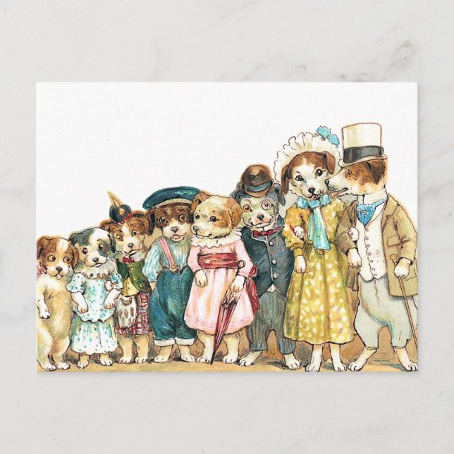 Carte Postale Famille Doggy (Devant)