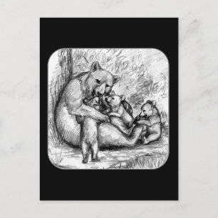 Carte Postale Famille d'ours