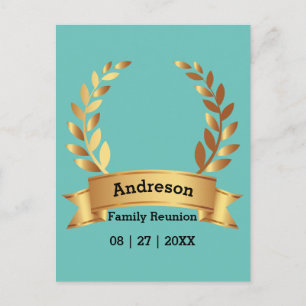 Carte Postale Famille heureuse la meilleure feuille de laurier s