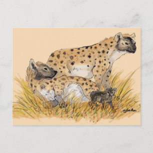 Carte postale famille Hyena
