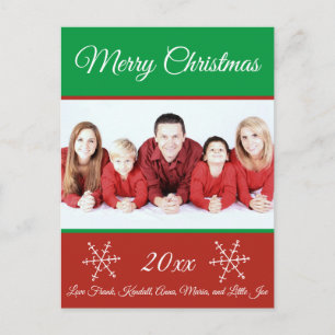 Carte Postale Famille Joyeux Noël Eve Photo
