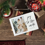 Carte Postale Famille Photo De Noël Et Joie À La Famille<br><div class="desc">Famille Photo De Noël Et Joie À La Famille</div>