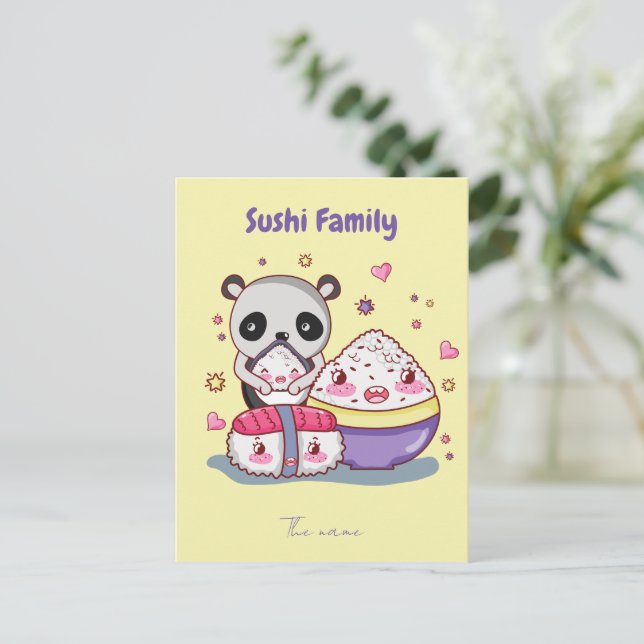 Carte Postale Famille Sushi (Debout devant)