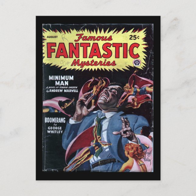 Carte Postale Famous Fantastic Mysteries v08 n06 (1947-08.Popula (Devant)