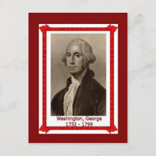 Carte Postale Famous people, George Washington 1732 - 1739
