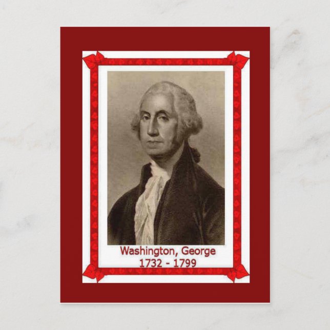 Carte Postale Famous people, George Washington 1732 - 1739 (Devant)