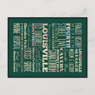 Carte Postale Famous Places of Louisville, Kentucky.