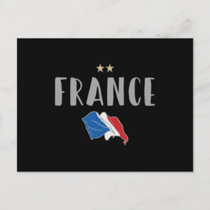 Carte Postale Fan de football France Chemise Française