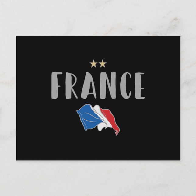 Carte Postale Fan de football France Chemise Française (Devant)